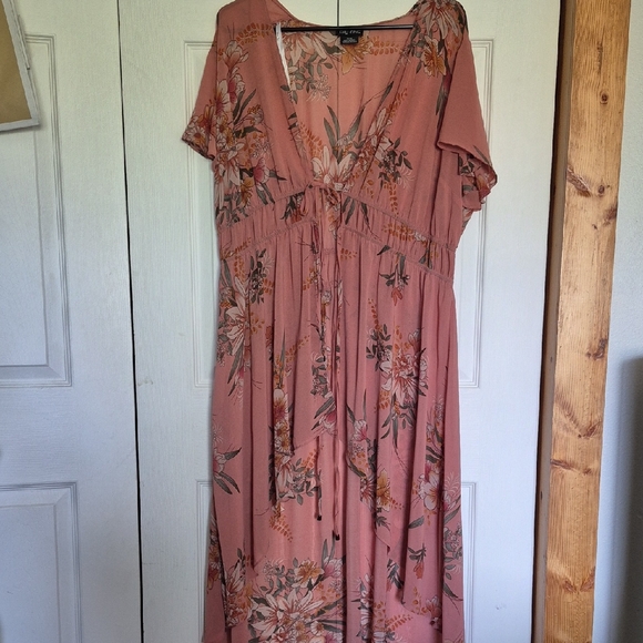 City Chic Dresses & Skirts - City Chic Blush Floral Maxi Dress Style DUSTER Absolutely, gorgeous.
